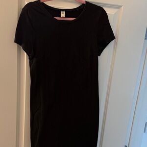 Old Navy Black Short Sleeve T-Shirt Dress